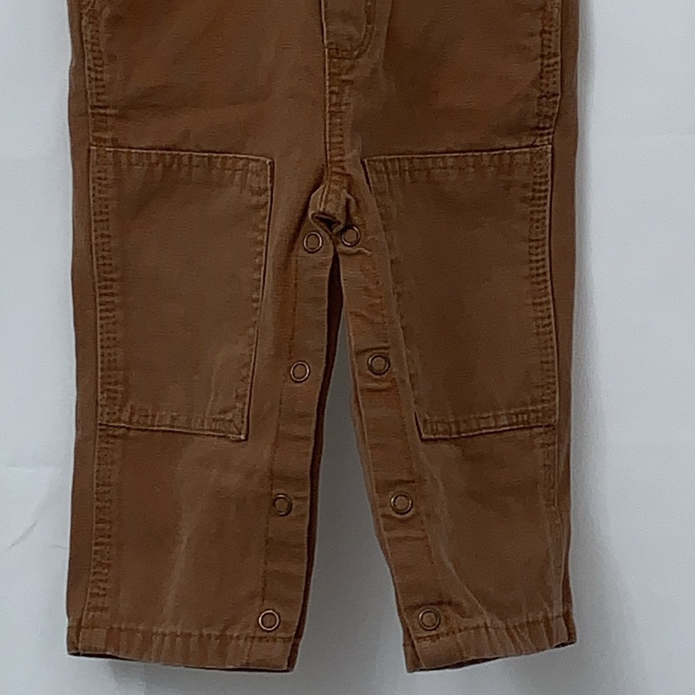 Boys Carhartt Brown Overalls Size 12M GUC - Picture 4 of 8